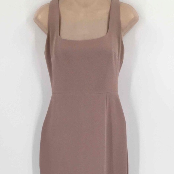Bhldn and Anthropologie mauve blush square neck gown - Picture 4 of 9